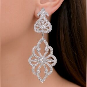 Macy’s Elegant Silver Dangle Earrings